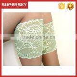 V-90 Light Green Stylish Women Lace Trim Boot Cuffs Knitted Lace Leg Warmers