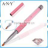 ANY Nail Art Beauty Care Pink Rhinestone UV Gel Nail Polish Brush Micropainting