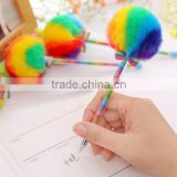 DIY creative stationery personalized Novelty colorful plush Lollipop shaped Ballpoint pen Lovely best promotional gifts gel pens