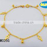 Olivia Jewelry MAIN PRODUCT!! Hot Fashion Gold Plated Charm Anklets In Stainless Steel thumbnail-1