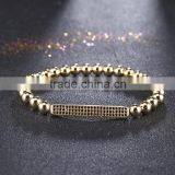 New Style Men Fashion Summer Bars Zircon Micro Inlay CZ Pave Beads Bracelets for Men Woman Zircons Bangle