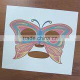 Safety Easily Use and Peel Away CMYK Butterfly Temporary Face Mask Tattoo Stickers for Make up thumbnail-1