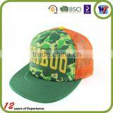 Custom Camo Color 5 Panel Snapback Hat Printed Mesh Trucker Cap thumbnail-2