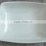 9''cheap Bulk White Rectangle Porcelain Soup Plate Hotel Used Ceramic Dinner Plate & Dish Stock FQR16014 thumbnail-3