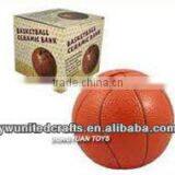 Fashon promotion basketball vinyl coin serving bank