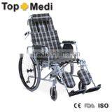 Standard Aluminium Chromed Reclining Wheelchair thumbnail-1