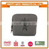 Women Canvas Retro Small Mini Square Eiffel Wallet Coin Purses Clutch Money Pouch Bags Gift thumbnail-5