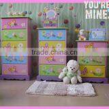 Children Storage Cabinets Children Furniture Wooden Kid Cabinets for 3-Drawer Cabinet thumbnail-1