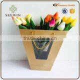 2017 New Design Craft Paper Flower Bag/ Craft Bag With Window for Flower thumbnail-3