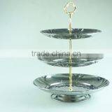 Stainless Steel Metal Flower Plate Salver Metal Decoration With 3 Layer thumbnail-2
