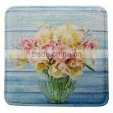 Flower Printed Coral Fleece Car Seat Chair Cushion thumbnail-2