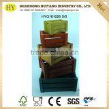 Wholesale Stained Color Deep Paulownia Wood Storage Tray thumbnail-2
