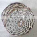 China Decorative Grey Wash Wicker Flower Pots With Plastic Liner thumbnail-3