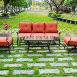 outdoor cast aluminum sofa sets special use in garden and patio