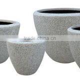 Sandstone Round Flower Pot With Glass Pieces Garden Pots thumbnail-4