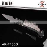 Top Quality Tactical Folding Knife 3Cr13+Aluminium Camping Knife With LED Car Glass Breaker Belt Cutter Fire Start Tools thumbnail-1