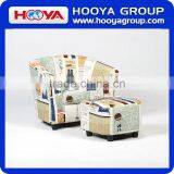 Kids Sofa With Foot Stool, Children's Cartoon Design,W58cm*D42cm* H69cm,canvas+sponge+crude Wood thumbnail-1