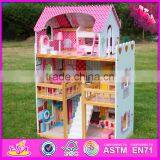 2016 New Design Beautiful Kids Wooden Big Doll House W06A160 thumbnail-2