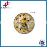 Without Mirror Wall Clock Flower Design thumbnail-1
