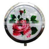 Shell Shaped Makeup Mirror With Flower SCM008 thumbnail-1
