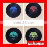 UCHOME Factory Sell Novelty CD Black Disc Silicone Vinyl Record Coaster thumbnail-4