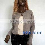 100% Cashmere Sweater Woman (ladies') One Button Cardigan Sweater thumbnail-1