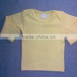 100%cotton Interlock Solid Baby Lap Collar T-Shirts thumbnail-1