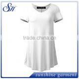 Solid Color Custom Material Loose Fit Comfy Flattering Tunic Tops 95% Rayon 5%Spandex thumbnail-4