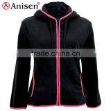 Contrast Piped Girls Fleece Sport Jacket Zipper up thumbnail-2