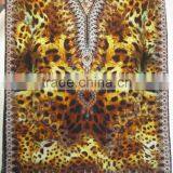 ANIMAL PRINT CAFTAN Digital Print Crepe 100% Silk LONG Kaftan Tunic Poncho thumbnail-1