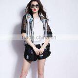 Hollow Out Back Summer Blouse,models Short Sleeve Blouse thumbnail-2