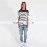 Summer Fashion Blank Striped t Shirt Female t Shirt for Hot Sale thumbnail-3