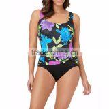Solid One Piece Over Plus Size Swimsuit Custom 82% Polyester 18% Spandex Well Stretchy Bodysuit Partially Lined Soft Cup Swim thumbnail-4