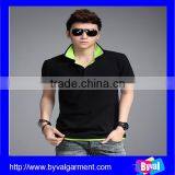 OEM100%Cotton Black Plain Polo Shirts for Man High Quality thumbnail-2