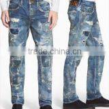 Biker Jeans Fashion Denim Trousers(LOTK061) thumbnail-1