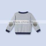 Crew Neck Buttoned Shoulder Boys Children Elbow Patches Sweater thumbnail-2