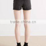 Wholesale Ladies Cheap Plain Washed Rolled Booty Hem Denim Jeans Shorts for Women 2016 thumbnail-3
