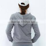 Female Section Hemp Grey Cultivate One's Morality Version Hooded Cardigan Fleece Jacket thumbnail-2