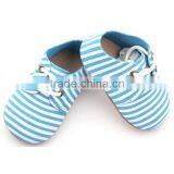 Blue Suede Leather Cheap Price Wholease Baby Shoes thumbnail-3