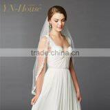 Beautiful Single Layer Fingertip Bridal Veil thumbnail-2