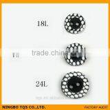 Black and White Spotty All Types of Cloth Buttons thumbnail-1