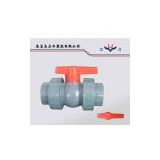 pvc double union ball valve thread/socket