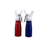 Blue, Red or Black 250mL Whipped Cream Dispenser / Professional Cream Whipper with Stainless Steel H