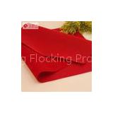 Flocked Polyester Printed Velvet Fabric For Packing Box , Red Upholstery Velvet Material