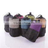 Microfiber suede sports towel with mesh bag