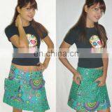 Women's Reversible Wrap Skirts and Side Handbags thumbnail-2