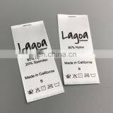 Custom Polyester Printed Ribbon Satin Care Labels for Garment
