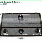 Dump Tarp With 2 Pockets & Grommets on 2 Sides- Black Mesh thumbnail-4