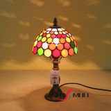 Colorful church glass handmade art Tiffany table lamp