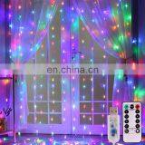 300 LEDs Window Curtain Fairy Lights Copper Wire String Lights USB Remote Control 8 Modes Hanging Lights thumbnail-4